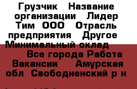 Грузчик › Название организации ­ Лидер Тим, ООО › Отрасль предприятия ­ Другое › Минимальный оклад ­ 14 000 - Все города Работа » Вакансии   . Амурская обл.,Свободненский р-н